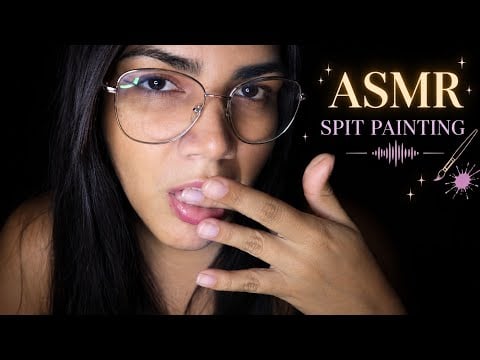 ASMR spit paiting 💦 pintando un cuadro 