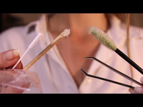 ASMR Brow Lamination Appointment 🤍 Eyebrow care, plucking, trimming (no talking, layered sounds)