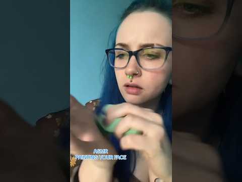 ASMR painting your face 🎨(full on ✅⏰) #asmrpainting #shorts #asmrfacepaint #asmr