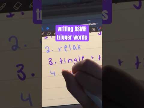 iPad ASMR Writing Trigger Words #asmr #ipad #asmrshorts