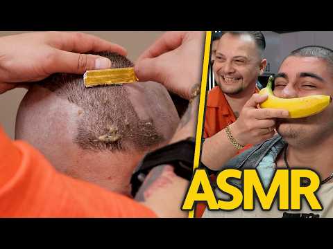 ASMR | The Secret to a Smooth Head Shave: BANANA ASMR