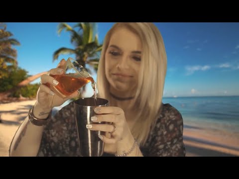 [ASMR] Beach Resort - Bartending, Scalp Massage, Facial {Roleplay} {Personal Attention} {SoftSpoken}