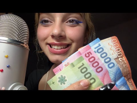 ASMR CON BILLETES CHILENOS| SCRATCHING Y MÁS| SOFIWI