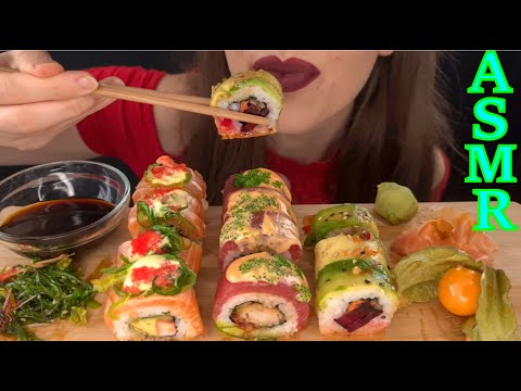 ASMR | Sushi Mukbang | EATING SOUNDS | No Talking | Lady M. ASMR