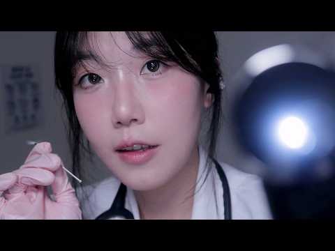 ASMR 귀 압력 검사 👂 Intense Ear Pressure | Otoscope, Suction, Mic Pressing | Soft Spoken