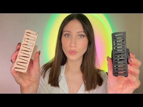 ASMR clipping back your hair ❣️
