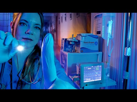 ASMR Hospital Late Night Cranial Nerve Exam | Nurse Exam | Whispered