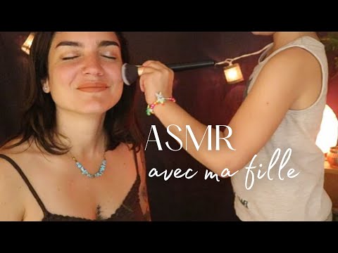 ASMR avec ma fille * Chuchotements * Crème * Maquillage