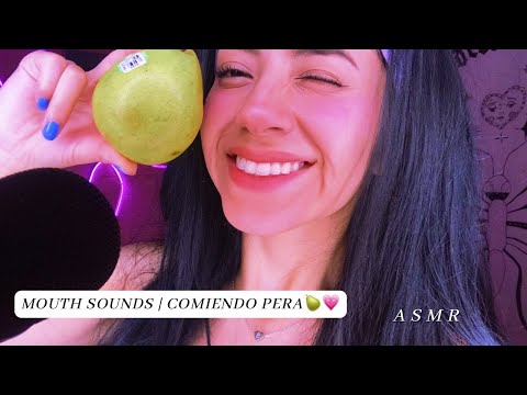 M0UTH Sounds | Comiendo pera 💗🍐 | Susurros relajantes | Andrea ASMR 🦋