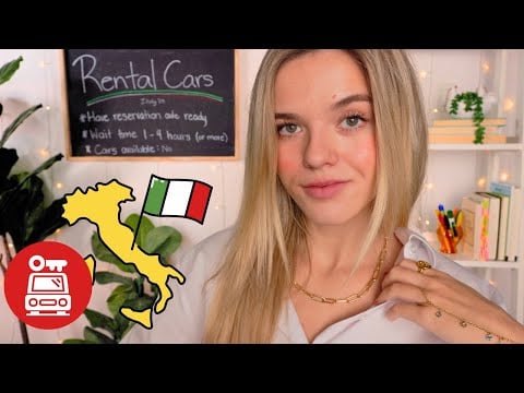 ASMR Airport Rental Car Roleplay 🚗⚠️ (funny + italian accent) 🇮🇹