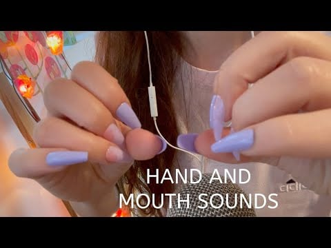 ASMR ✨ Upclose Hand Sounds and Mouth Sounds ✨ (no talking)
