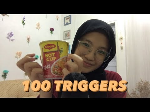 ASMR 100 TRIGGERS IN 1 MINUTE 20 SECONDS ⚡️(REALLY FAST💯)
