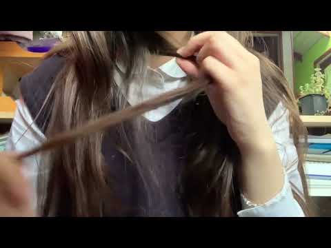*ASMR* hair tracing with hand movements (visual triggers)  -- lofi asmr (-ω- )