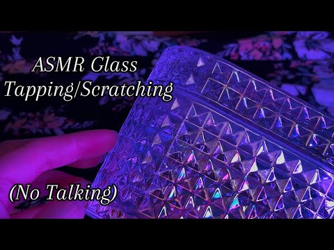 ASMR Glass Tapping/Scratching (Textured Glass, No Talking)