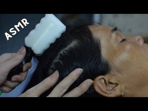 ASMR Relaxing Scalp Check, Scalp Scratching For Itchy Treatment Make You Feel Asleep