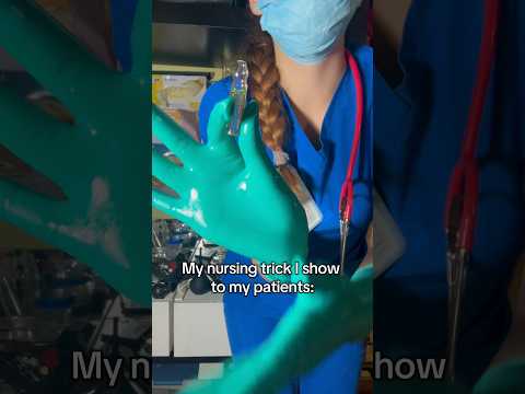 My nursing trick I show to my patients: #medicalexam #nurse #latex #latexgloves