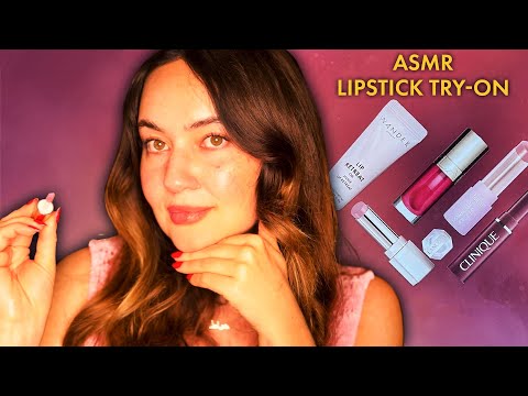 ASMR Lipstick Try-On 💄 Tingly Swatches, Satisfying Mouth Sounds, Soft Spoken
