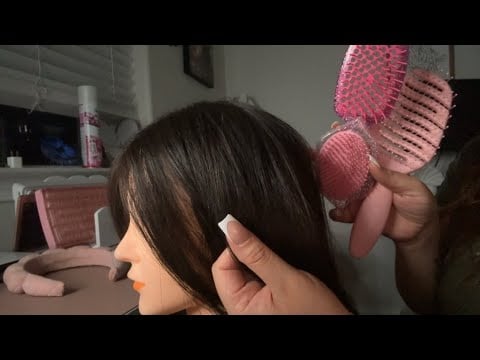 ASMR| Hair brushing, hair play & scalp scratching- helping you relax after a long work week 😴