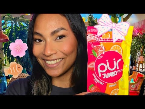 ASMR Chewing PUR Jumbo Gum , Crunchy Up Close Mouth Sounds