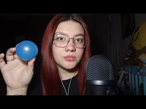 STICKY BALLS with MOUTH SOUNDS 😴💜 | ASMR ITA