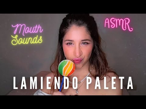 ASMR Comiendo y lamiendo PALETA 🍭💧👅 Mouth Sounds