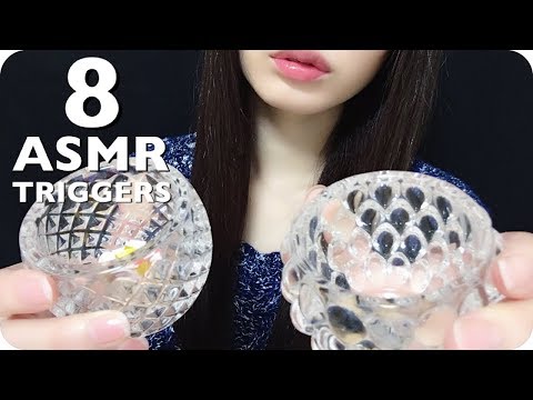 ［ASMR］8種類の好きな音コレクション♪ タッピング・スクラッチング・ガラス | 音フェチ asmrちゃむ