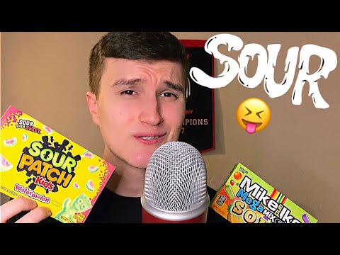 ASMR Eating Sour Candy 🍭😬 (Mukbang)