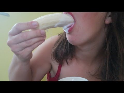 ASMR with BANANA and YOGURT