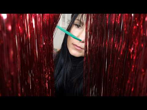 Your hair is red tinsel | Hairdresser | no talking | ASMR