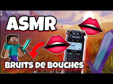 ASMR Français • BRUITS DE BOUCHES SURPUISSANTS AVEC LE TASCAM sur MINECRAFT 👄😴