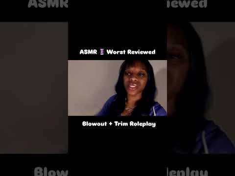 ASMR Worst Reviewed Blowout + Trim Snippet  #satisfyingvideo #asmrroleplay