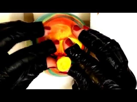 BLACK LATEX GLOVES👌 scratching,cutting,rubbing a BALLOON😶 and packing FOAM [[ASMR]]