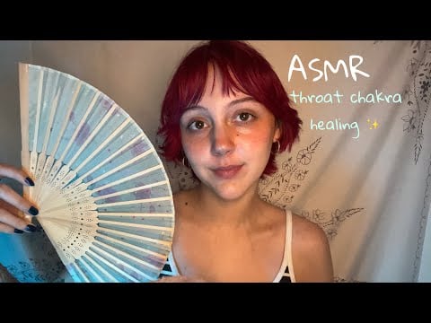 ASMR throat chakra healing 🦋✨ connect to your truth 💙