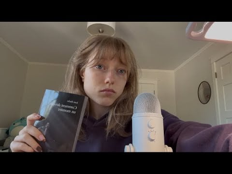 asmr in French 🇫🇷 || reading my French book (study with juju)