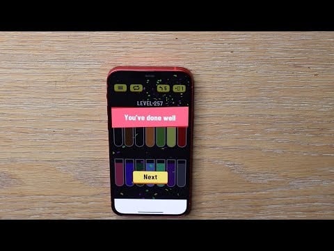 WATER SORT LEVEL 257 COLOR PUZZLE ASMR PHONE GAME