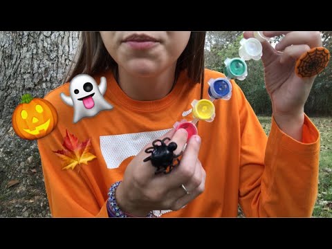 ASMR face painting 🎃🍁👻 spooky season Fall🍁🍂Halloween pumpkin patch 🎃👻🧙🏼‍♀️ holiday theme