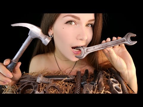 АСМР  Итинг 🔧 ИНСТРУМЕНТЫ 🔨(EATING SOUNDS) ASMR TOOLS Chocolate  🍫 (NO TALKING)