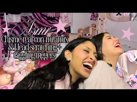 Pijamada ASMR con mi amiga💗 (gossip + whispered giggles) 🤭 🖤