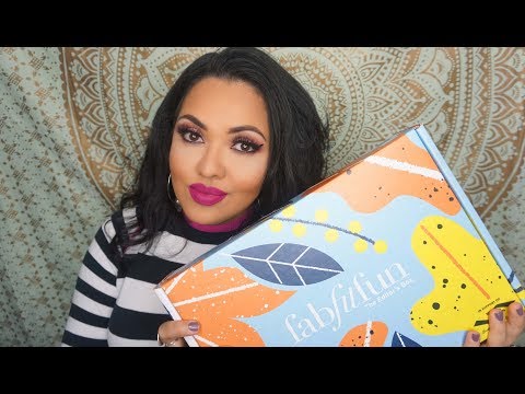 ASMR Unboxing #FabFitFunPartner Fall 2018 Editor Box 💜Crinkles, Whispers, and More