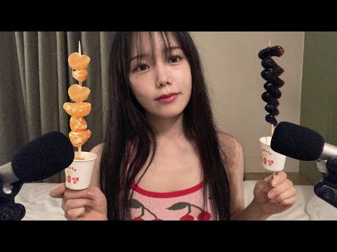 ASMR 왕가탕후루, 팝핑캔디 먹방 냠🍊🍇ㅣ Tanghulu Candied Fruits & Popping Candy Eating Sounds Mukbang