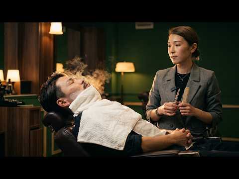 💈(ASMR) This Tokyo Barbershop Gives Every Client Their Own Private Room