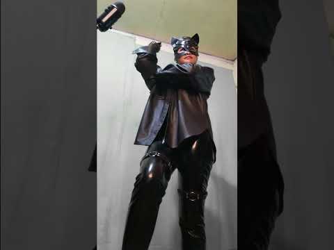CATWOMAN try on LEATHER JACKET #leatherjacket #catwoman