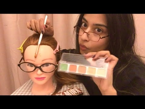 ASMR doing your Office makeup for your first day
