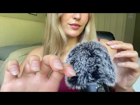 ASMR | “Almost touching” triggers | fluffy mic and lens tapping