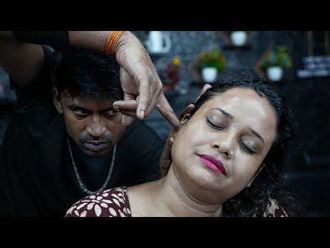 Satisfying Ear Finger With Oil | ASMR Head Massage For Peaceful Sleep
