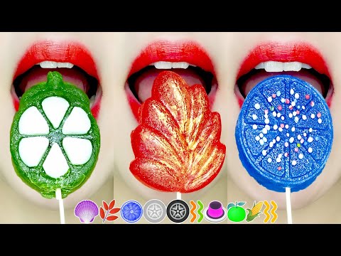 EAT COLORFUL KOHAKUTO EMOJI IN ORDER 코하쿠토 이모지 입술 먹방 ASMR EATING SOUNDS MUKBANG [Bunny Eating]