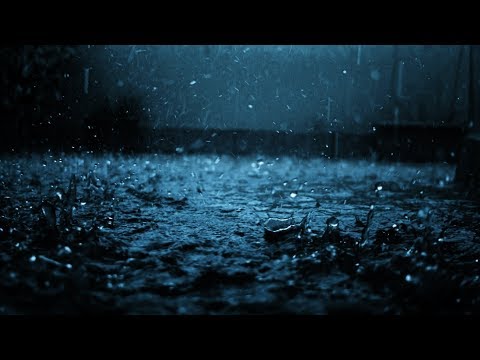 ASMR heavy rain with light thunder