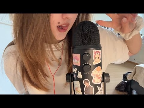 asmr ☆ wet spit painting, tongue sounds & teeth tapping