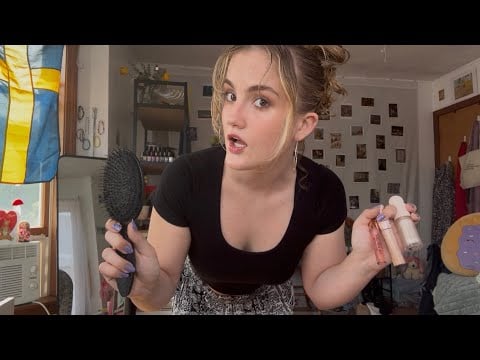 im sick so lets do full glam & a slick back bun Bestie Roleplay ASMR Personal Attention