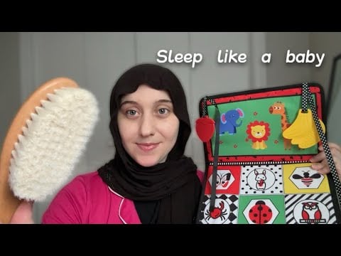 ASMR Sleep Like A Baby 😴 (hair brushing, personal attention, explaining toys, dress up)